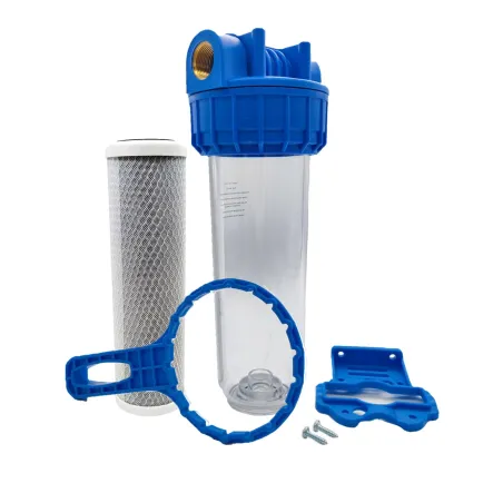 Porte filtre à eau 9"3/4 - 26/34F + filtre 2 en 1 (CA + 10µm)