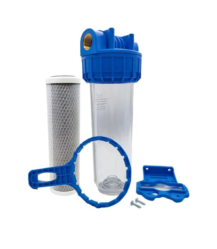 Porte filtre à eau 9"3/4 - 20/27F + filtre 2 en 1 (CA + 10µm)