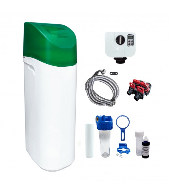 Adoucisseur d'eau 30L Vanne Canature Complet avec Accessoires - 1 à 6 personnes