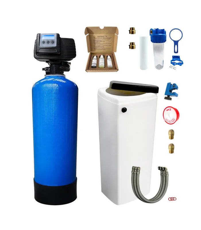 Adoucisseur d'eau bi bloc 16L Fleck 5600 SXT complet avec accessoires