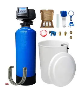 Adoucisseur d'eau bi bloc 50L Fleck 5600 SXT complet avec accessoires