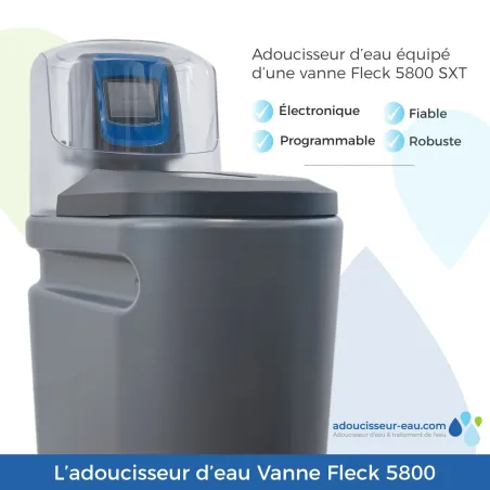 Descalcificador táctil 25L Fleck 5800 XTR Volumétrico Descalcificador de agua domestico