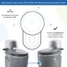 Descalcificador táctil 25L Fleck 5800 XTR Volumétrico Descalcificador de agua domestico