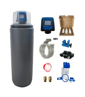 Adoucisseur d'Eau Tactile 20L Fleck 5800 XTR Fabriqué En France Avec Kit D'installation Complet