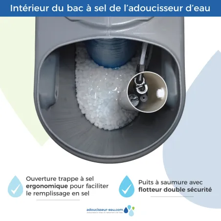 Descalcificador táctil 25L Fleck 5800 XTR Volumétrico con kit de instalación Descalcificador de agua domestico