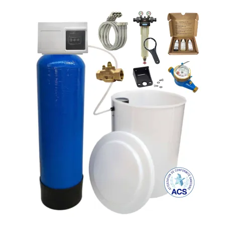 Adoucisseur d'eau bi bloc 225L fleck 2850 sxt complet