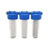 Triple porte filtre 9"3/4 - 20/27 avec cartouche 60 µm + 20µm + filtre 2 en 1 (CA + 5µm)