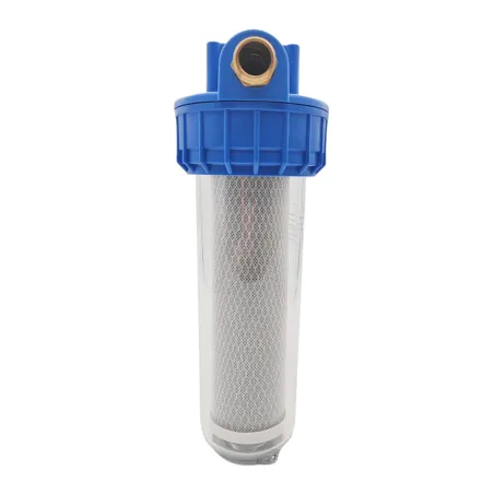 Triple porte filtre 9"3/4 - 20/27 avec cartouche 60 µm + 20µm + filtre 2 en 1 (CA + 5µm)