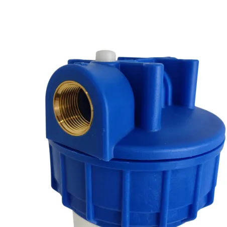 Double porte filtre à eau 9"3/4 - 20/27F avec cartouche 20µm + Polyphosphate