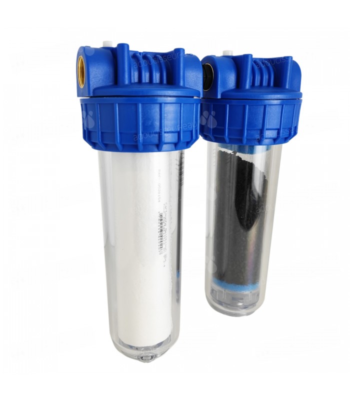 Porte filtre à eau 93/4 - 26/34F + cartouche filtre sédiment 20µm -  Adoucisseur Eau