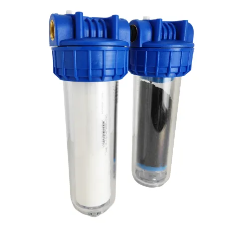 Double porte filtre à eau 9"3/4 - 20/27F avec cartouche 20µm + CA