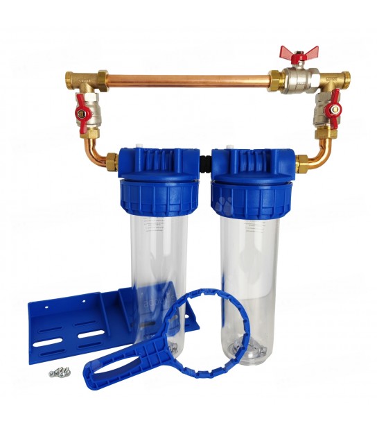 Porte filtre à eau 93/4 - 26/34F + cartouche filtration lavable 60µm -  Adoucisseur Eau