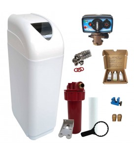 Adoucisseur d'eau 8L Fleck 4600 MC eau chaude complet avec accessoires
