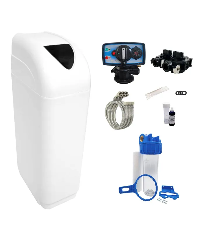 Adoucisseur d'eau 20L vanne Fleck 5600 MC Complet Bac Blanc - Kit essentiel