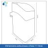 Descalcificador de agua sin electricidad KUBE 11L - Válvula Volumétrica Mecánica 1 a 2 personas
