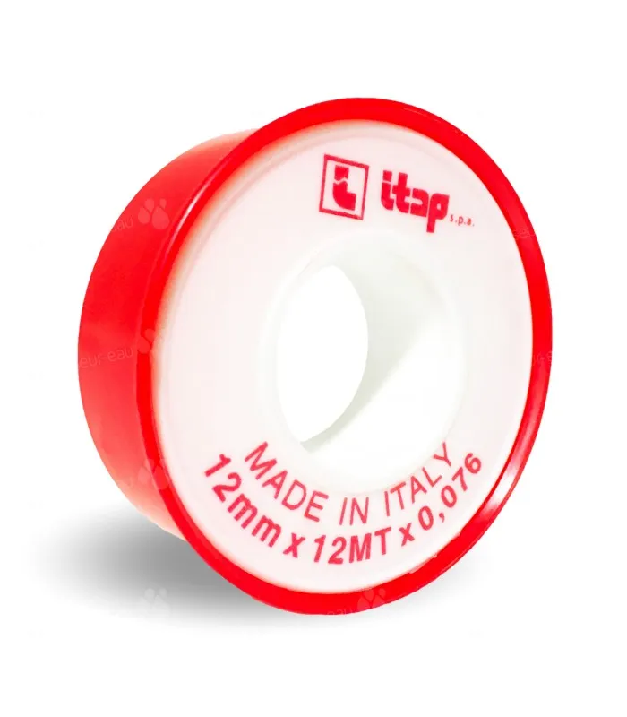 Ruban téflon d'étanchéité 12m x 12mm x 0.76mm Pour sceller tous filetages sans joint caoutchouc ni joint torique