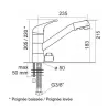 Robinet de cuisine mitigeur 3 voies Dauphin Chromé