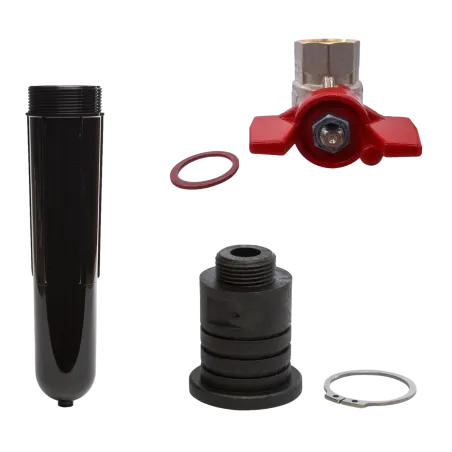 Cloche noire + adaptateur. + vanne à bille + clips NW 400