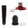 Cloche noire + adaptateur. + vanne à bille + clips NW 400
