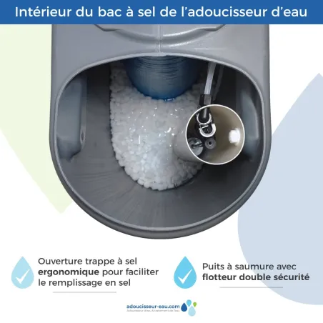 Adoucisseur d'eau 30L Fleck 5800 SXT volumétrique électronique