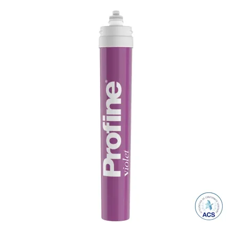 Filtre à eau Profine VIOLET Large - Filtration Calcaire + Charbon Actif Ions Argent et Sédiments 0.5 microns