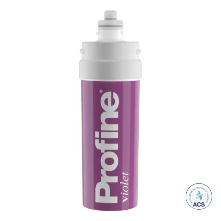 Filtre à eau Profine VIOLET Small - Filtre Anti Calcaire + Charbon Actif Ions Argent et Sédiments 0.5 microns