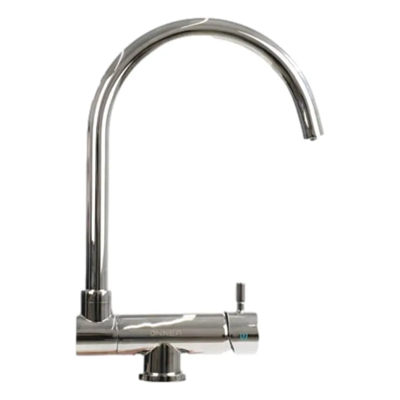 Robinet de cuisine mitigeur 3 voies Dion chrome avec bec pivotant pliable