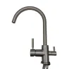 Robinet de cuisine mitigeur 3 voies ESLA nickel