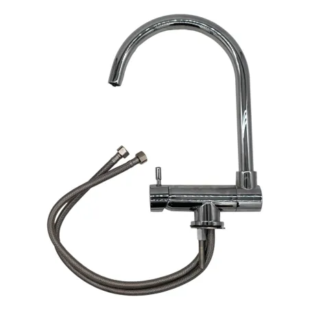 Robinet de cuisine mitigeur 3 voies Dion chrome avec bec pivotant pliable