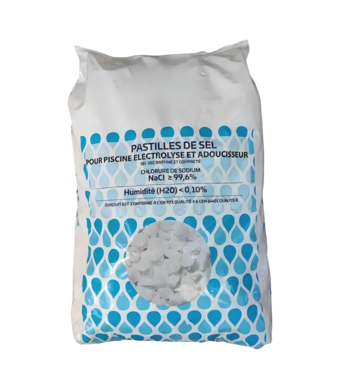 Sel pastille pour adoucisseur d'eau en sac de 25Kg