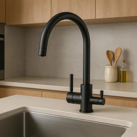 Robinet de cuisine mitigeur 3 voies ESLA noir