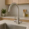 Robinet de cuisine mitigeur 3 voies ESLA nickel