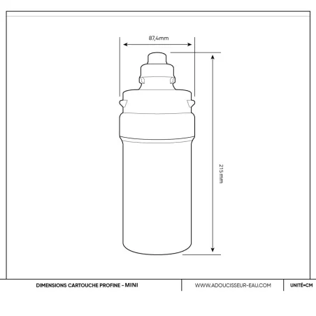 Filtre à eau Profine ICE Mini - Filtre pour Machine à Glaçon Brillant Purificateur D'eau 36L/h