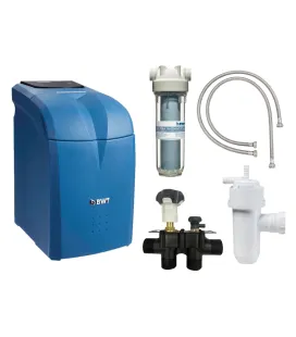 Addolcitore d'acqua compatto BWT AQA PERLA 5,4 litri completo di accessori