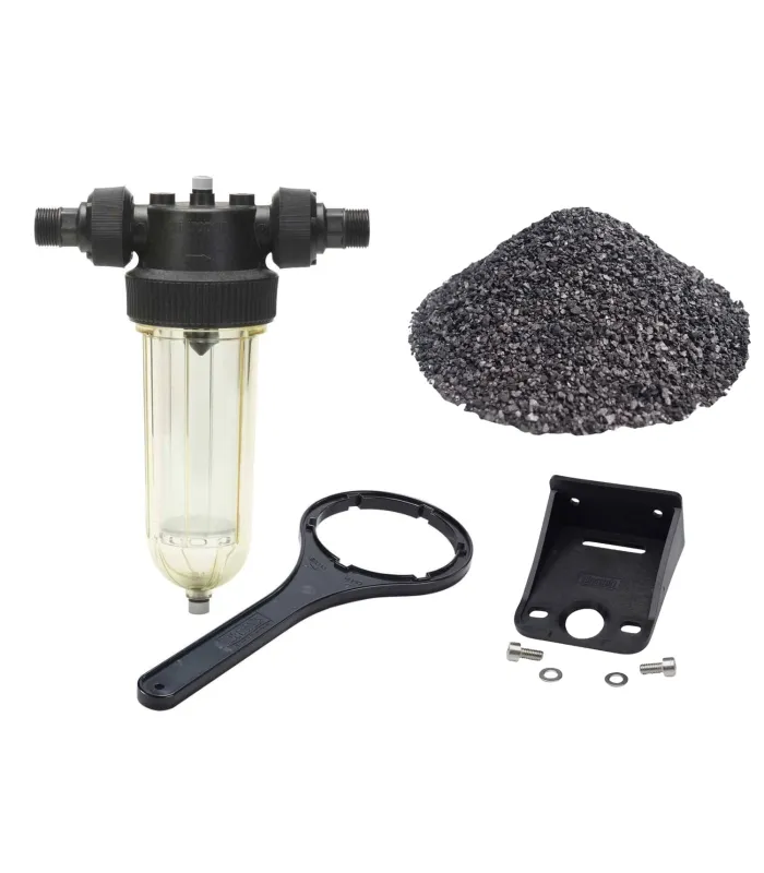 Kit Filtre à charbon actif Cintropur TE-CTN NW25 + Équerre murale + 5 L charbon actif