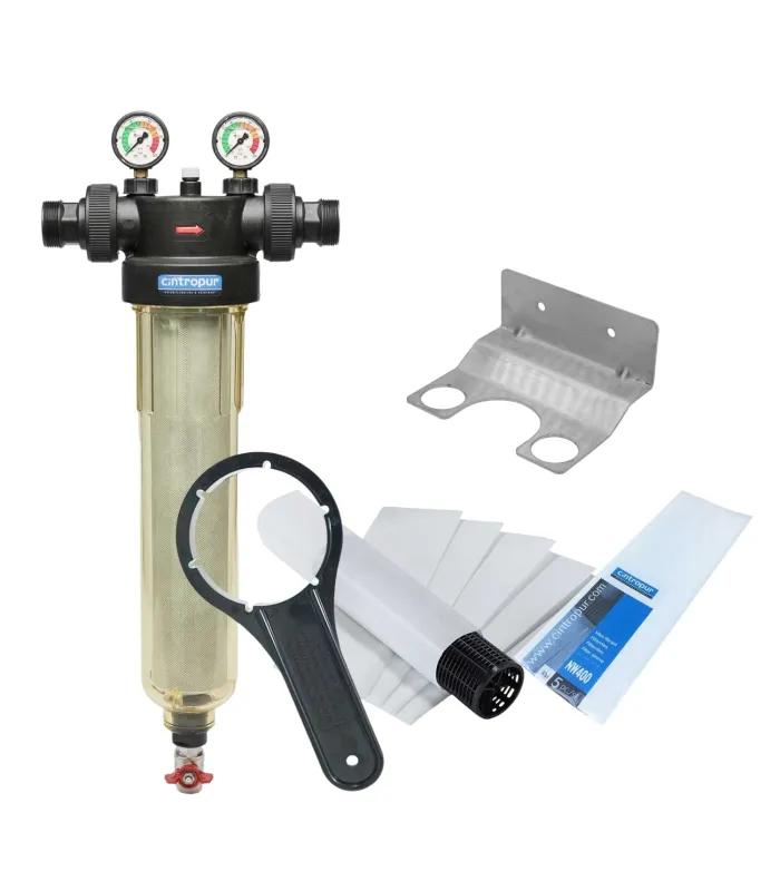 Kit Filtre à tamis Cintropur NW400 1"1/2 + équerre murale + 5 tamis filtrants 25µm