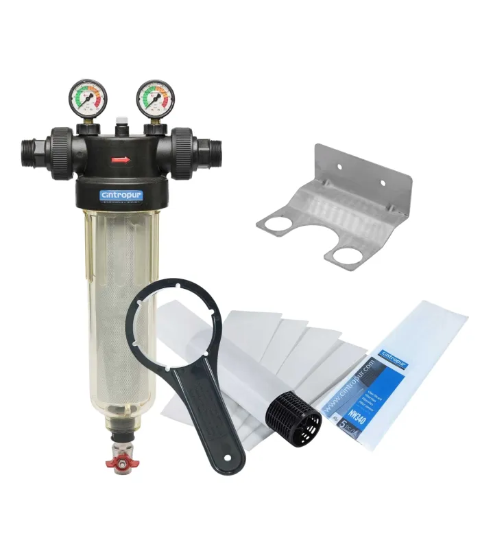 Kit Filtre à tamis Cintropur NW340 1"1/4 + fixation murale + 5 tamis filtrants 25µm