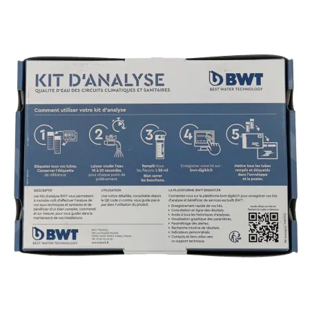 Kit d'analyse d'eau de forage et de puisage - BWT SoluTECH Analyses Eaux de Puisage et Forage