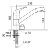 Robinet de cuisine mitigeur 3 voies Dauphin Granit