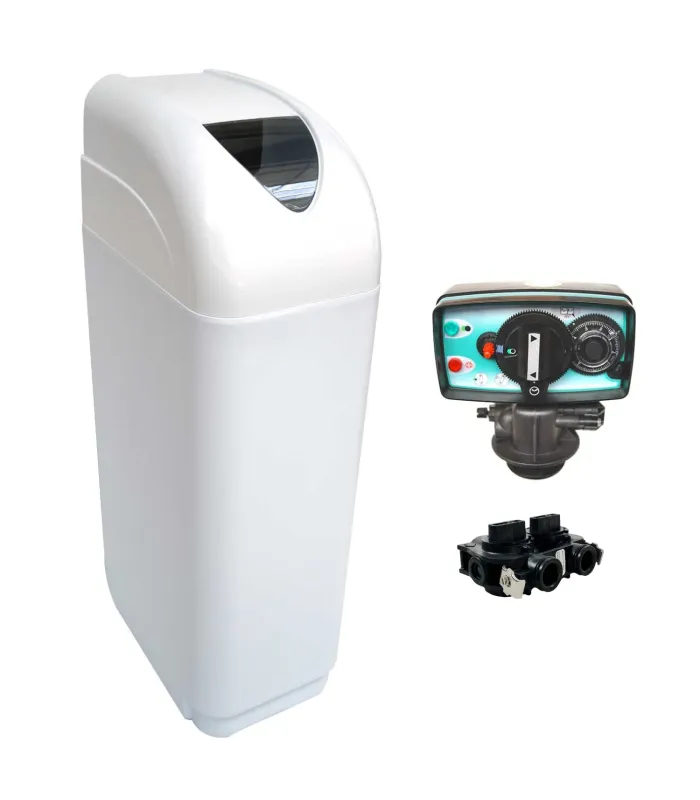 Adoucisseur d'eau 25L vanne Fleck 5600 MV Mécanique Volumétrique Bac Blanc