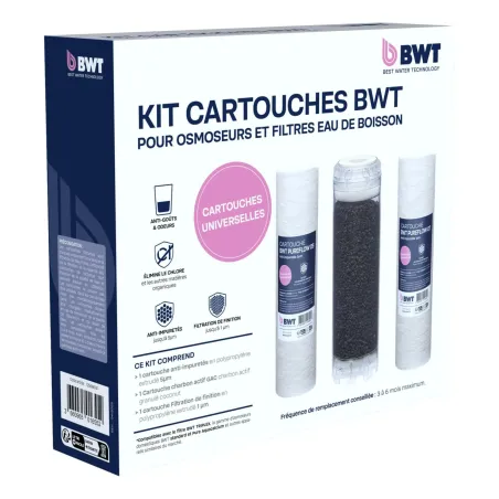 Pack TRIPLEX pour filtres BWT eau de boisson et osmoseurs domestiques