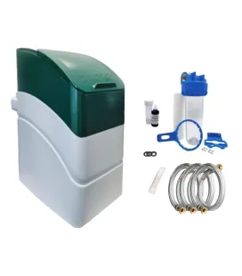 Adoucisseur d'eau sans électricité KUBE 17L Vanne Volumétrique Mécanique - Complet avec accessoires