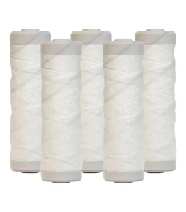 Lot de 5 cartouches bobinées 9''3/4 - 20µm avec charbon actif de noix de coco