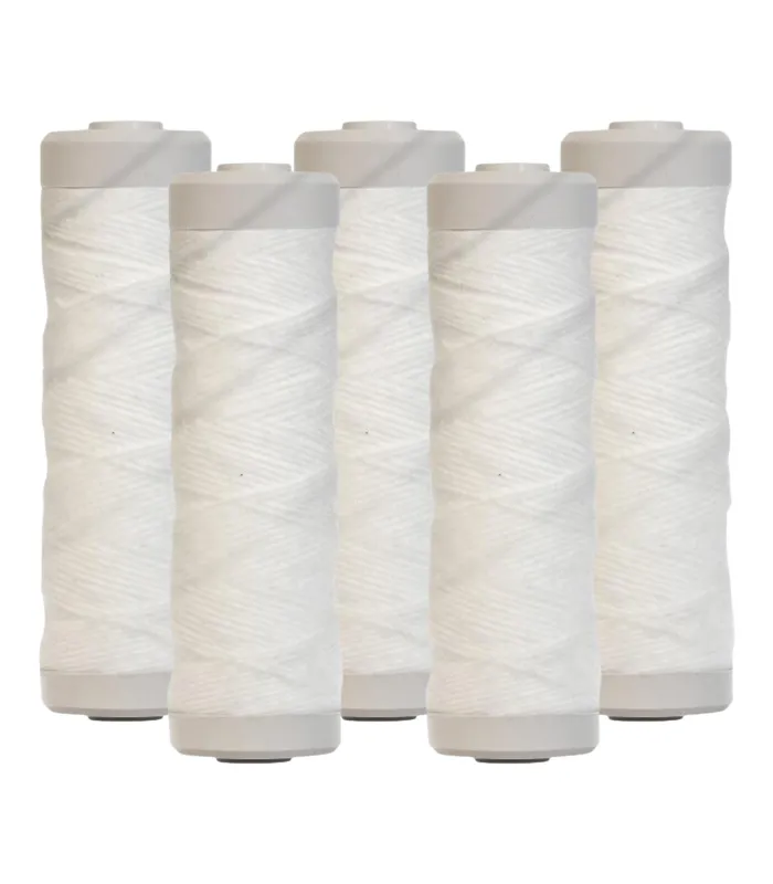 Lot de 5 cartouches bobinées 9''3/4 - 20µm avec charbon actif de noix de coco
