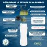 Gourde filtrante ÖKO 650 ml Bleue avec 2 filtres
