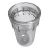 Threaded replacement bowlfor compact filter and polyphosphate doser
