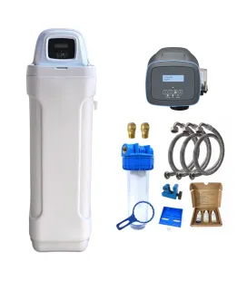 Descalcificador de agua 25L con válvula Autotrol 255 EIQ completo con accesorios