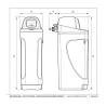 Adoucisseur d'eau 20L vanne Autotrol 255 EIQ complet avec accessoires