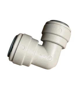 Racor rápido codo unión 3/8" EZ x 3/8" EZ para ósmosis inversa y purificador de agua