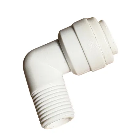 Schnellverbinder Winkel Außengewinde 1/4" NPT - Tubing 1/4" EZ für Umkehrosmose und Reiniger